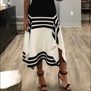 Black and White Handkerchief Edge Dress -NEW